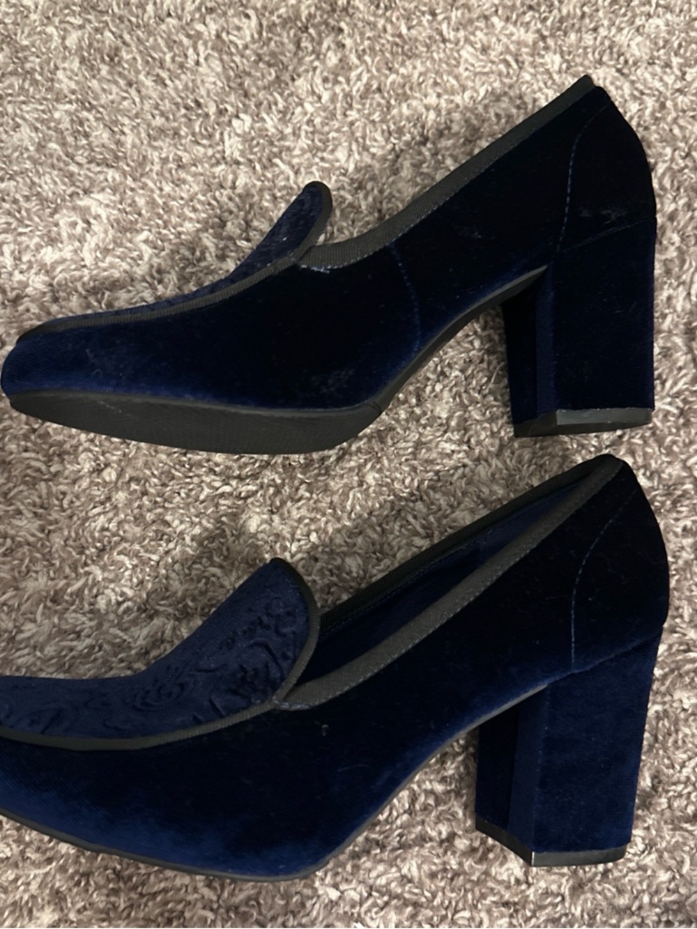 New York Transit  Navy Velvet 7.5 woman - Picture 4 of 6